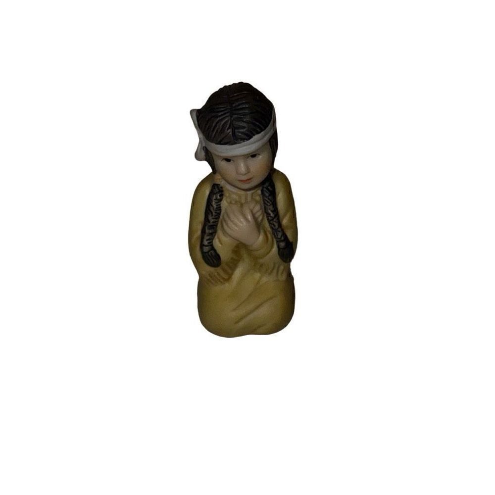 House of Lloyd HOL Native American Girl Mary Kneeling Nativity Figurine 1992